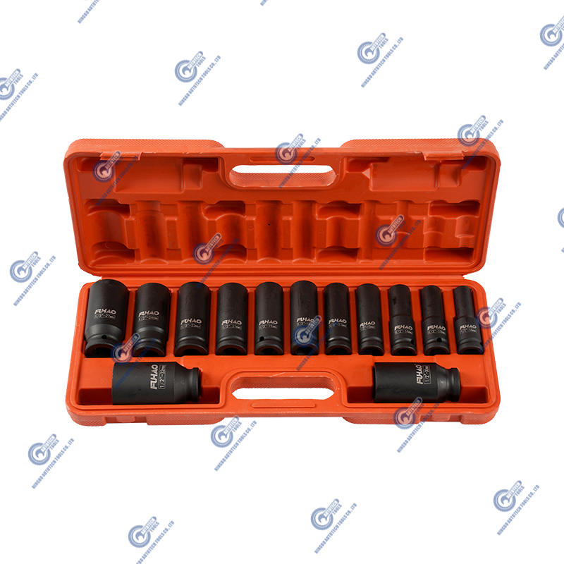 13 stycken 1/2 tums körning Deep Impact Socket Set