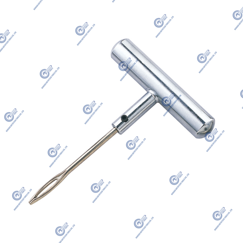TRT-11H Split Eye Needle med T-Handle End Slot, Chrome